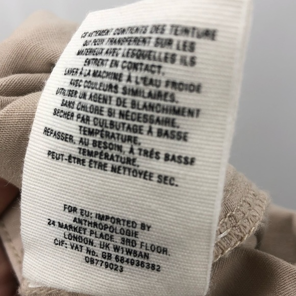 Anthropologie Tan Khaki Carpenter Pants Womens 26 90s Y2K - Picture 3 of 6